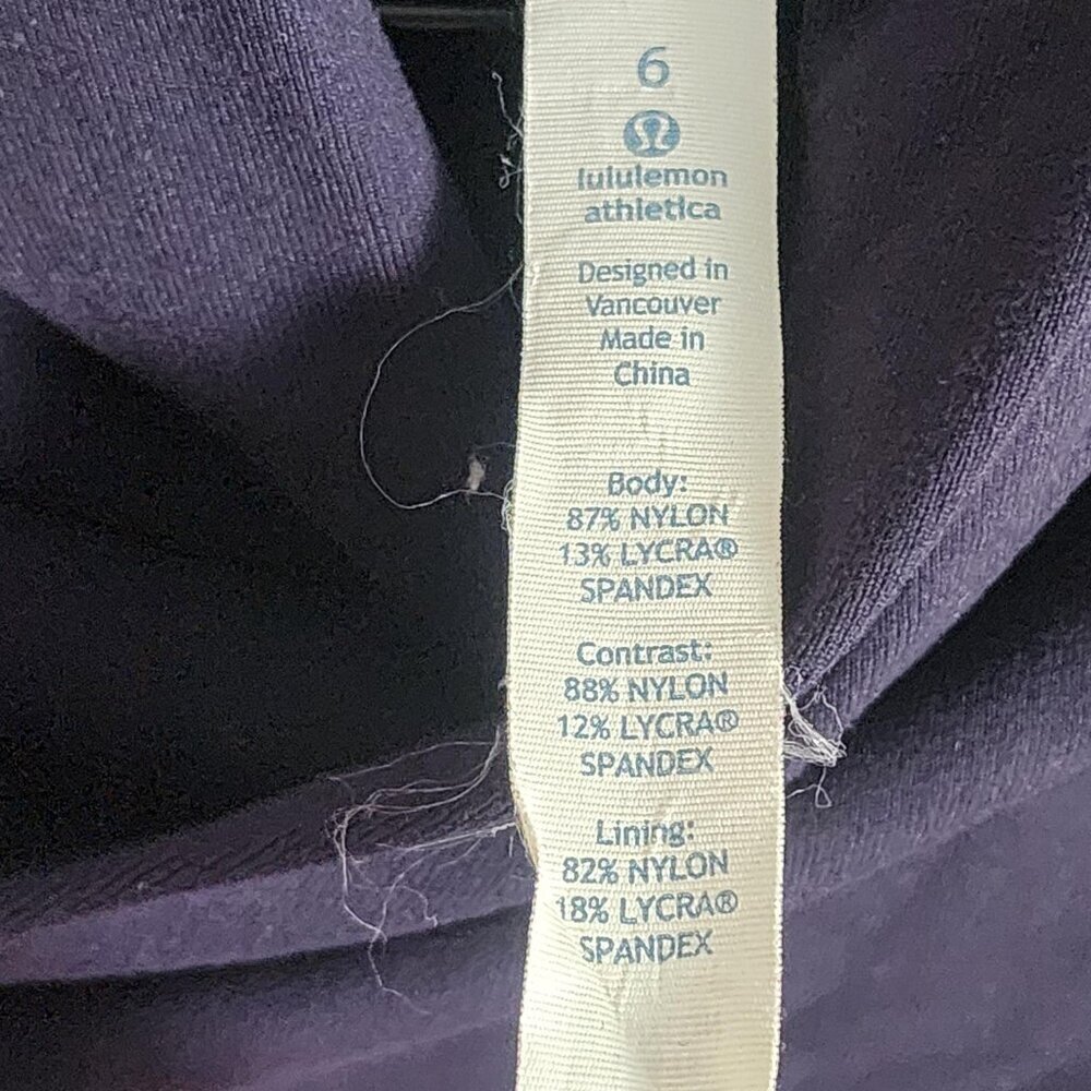 Lululemon Stride Jacket Womens 6 Dark Purple Asym Zip Funnel Neck Athleisure - Picture 6 of 14